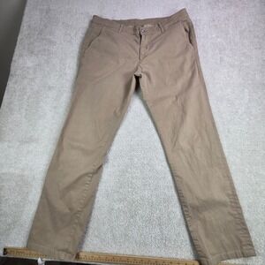 AG Adriano Goldschmied The Lux Khaki Tailored Trouser Pants Mens 36R‎ Tan
